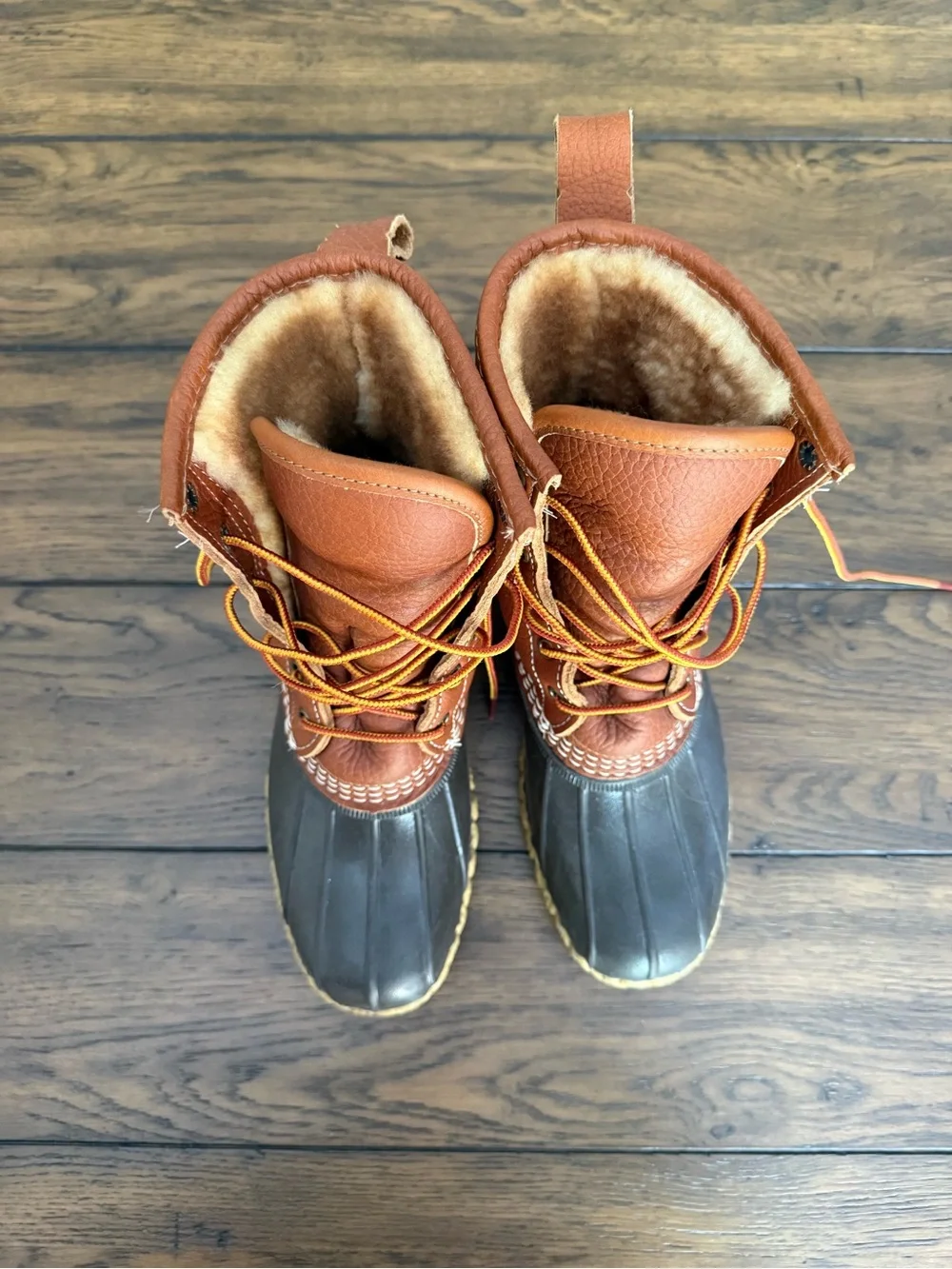 L.L. Bean Waterproof Duck Boots - Brown & Dark Brown